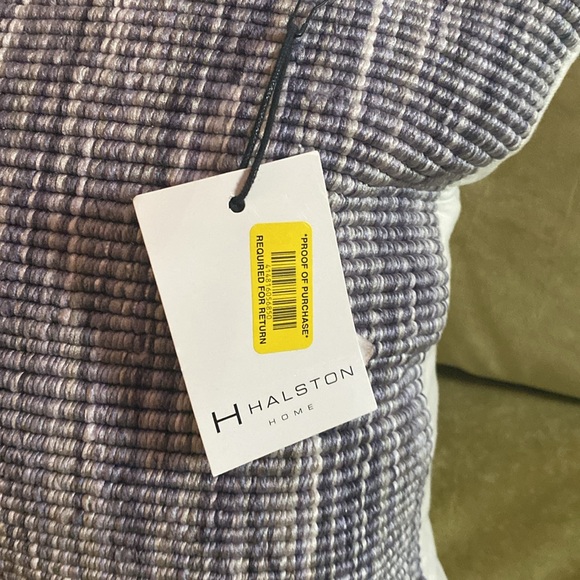 Blue and white lumbar pillow by Halston - Picture 2 of 6